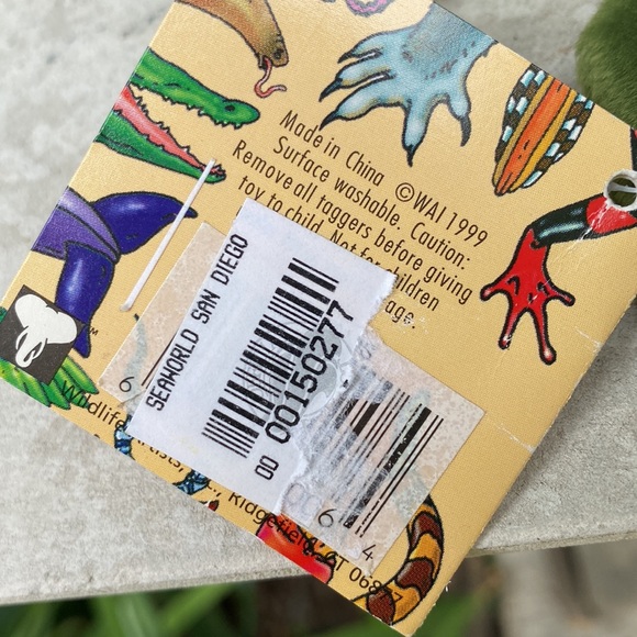 Wild and Wonderful Beanbag Green Ocean Sea Turtle Stuffed Animal Plush Toy 90s - Picture 7 of 8